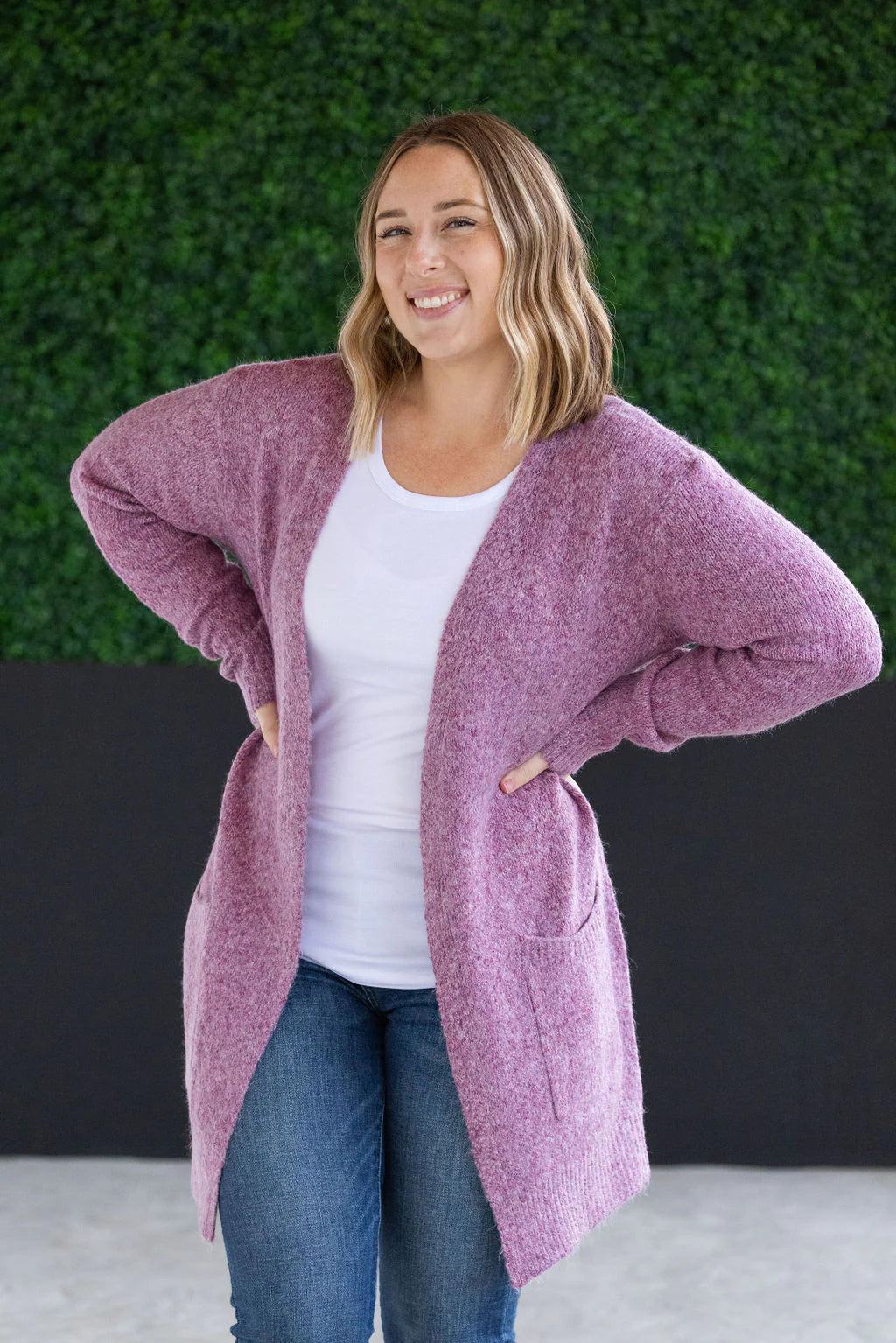Frosted Open Front Cardigan