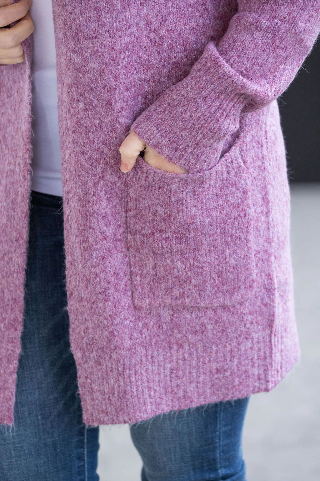 Frosted Open Front Cardigan
