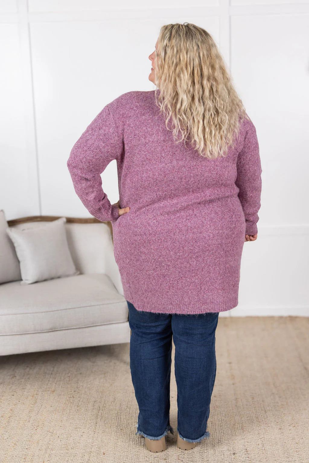 Frosted Open Front Cardigan