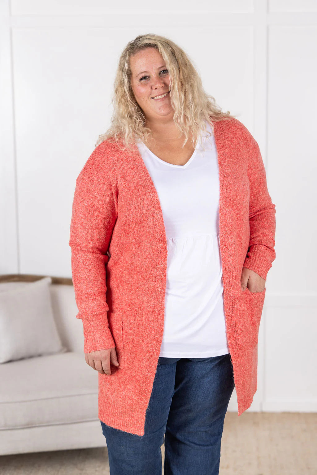 Frosted Open Front Cardigan