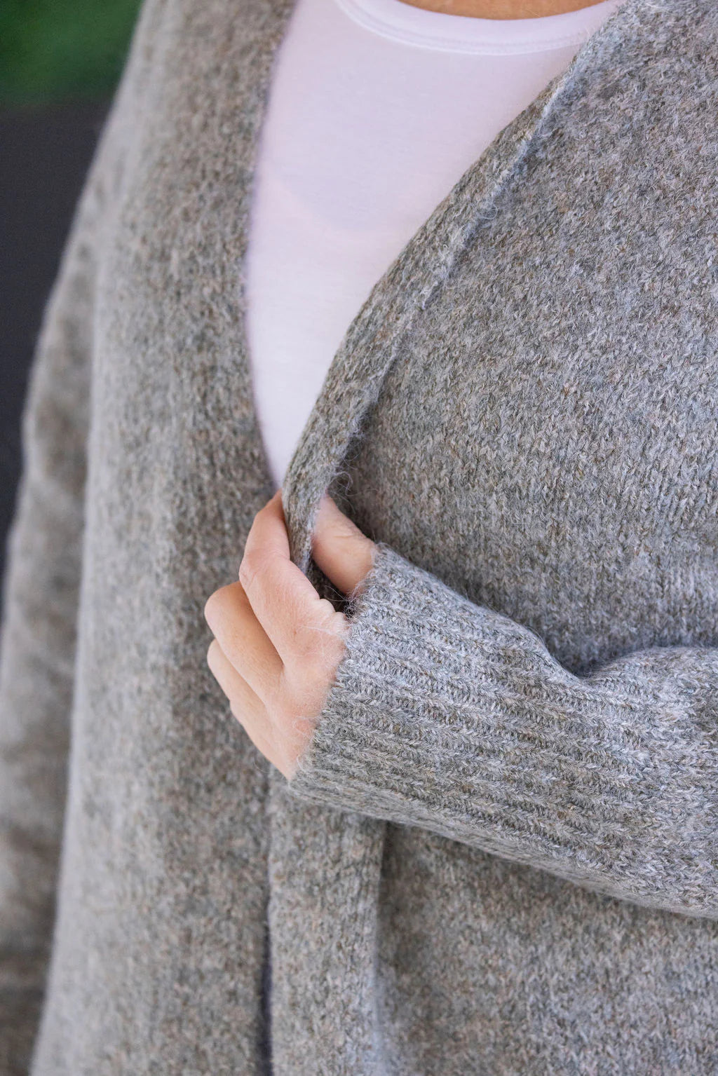 Frosted Open Front Cardigan