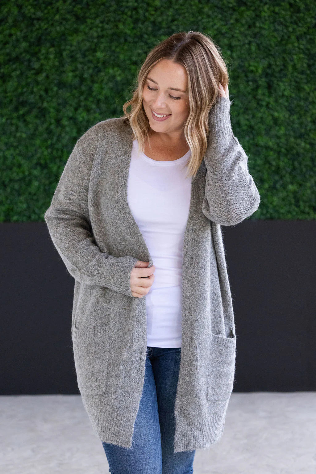 Frosted Open Front Cardigan