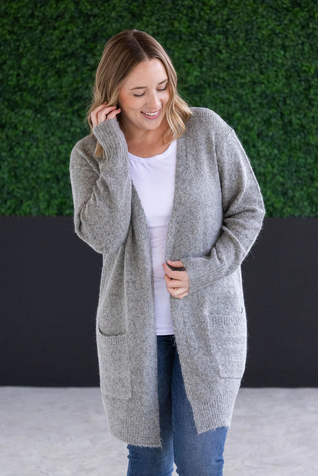 Frosted Open Front Cardigan