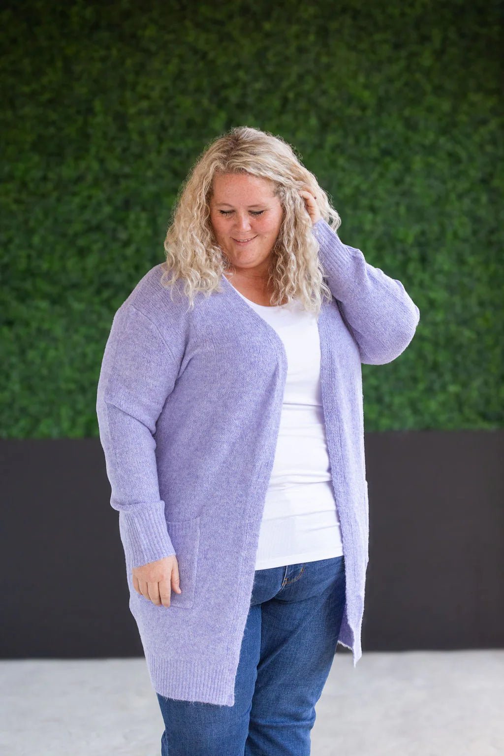Frosted Open Front Cardigan