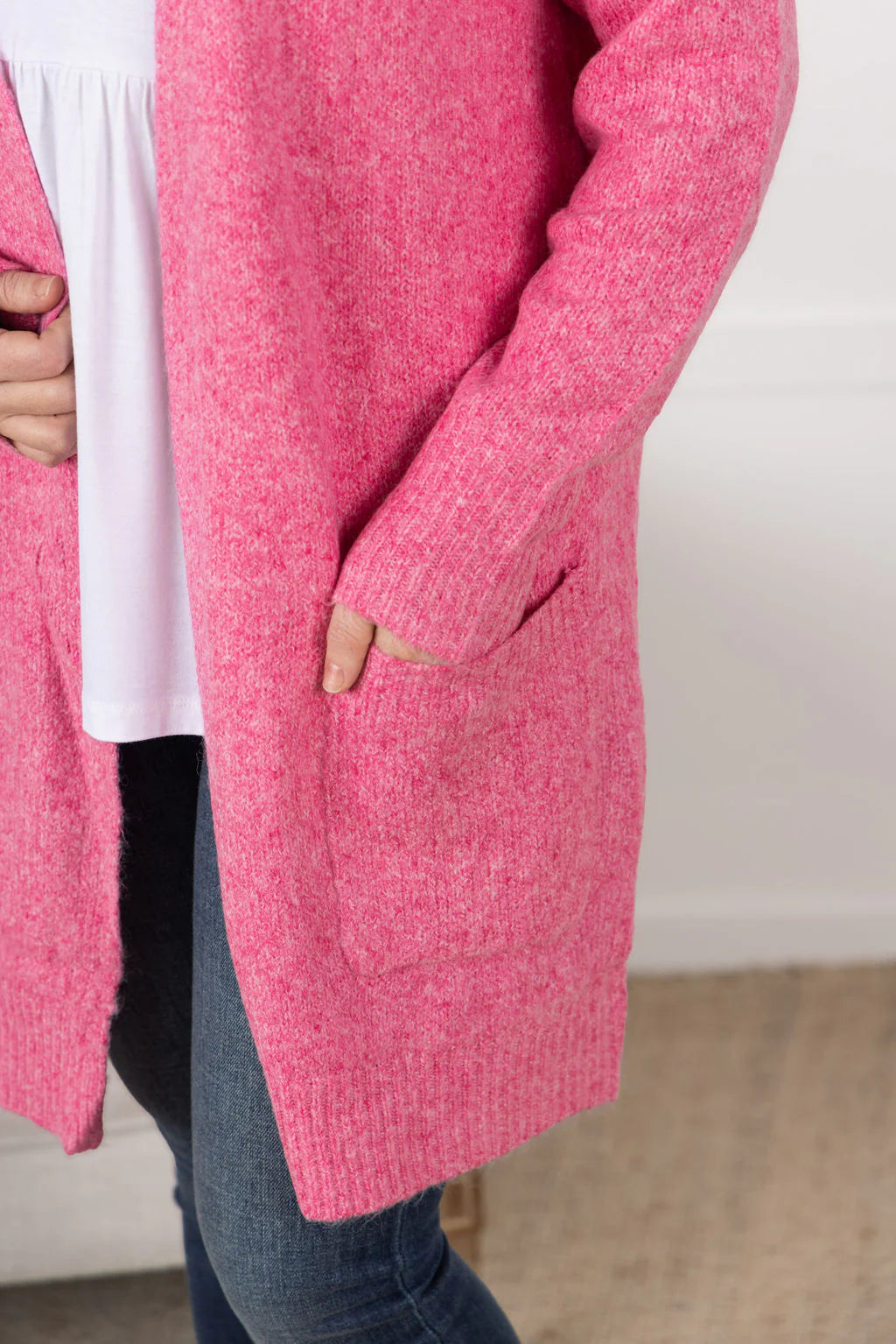 Frosted Open Front Cardigan