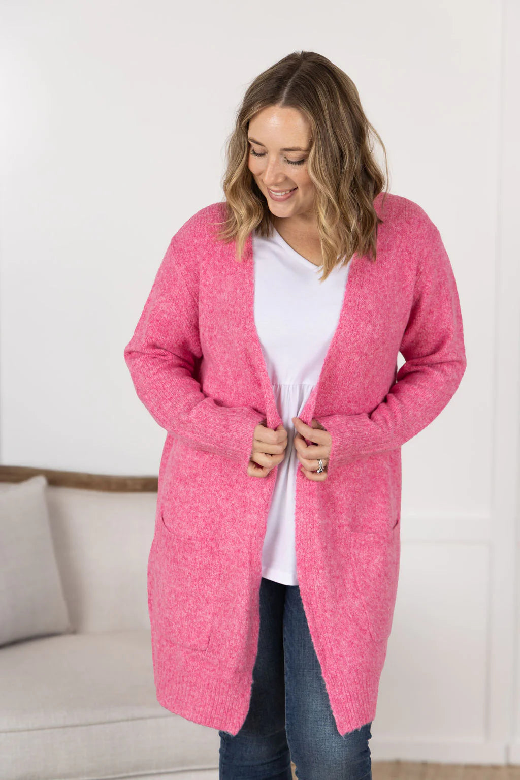 Frosted Open Front Cardigan