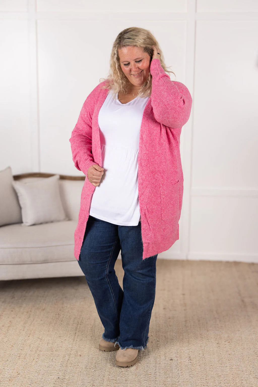 Frosted Open Front Cardigan