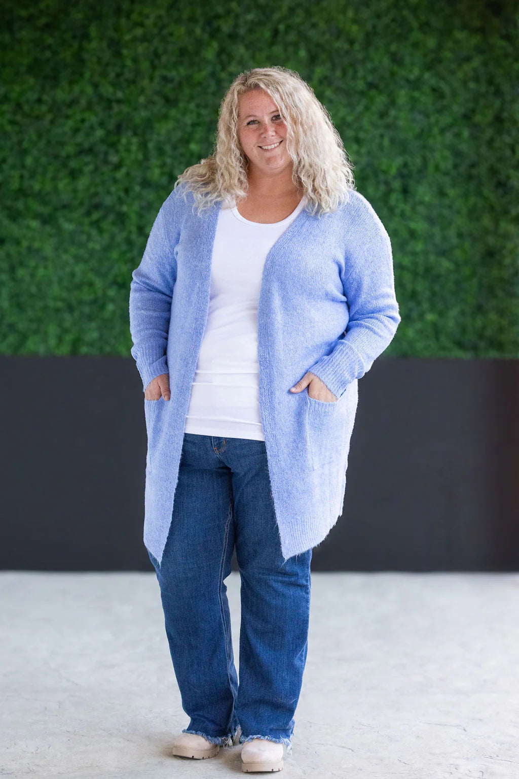 Frosted Open Front Cardigan