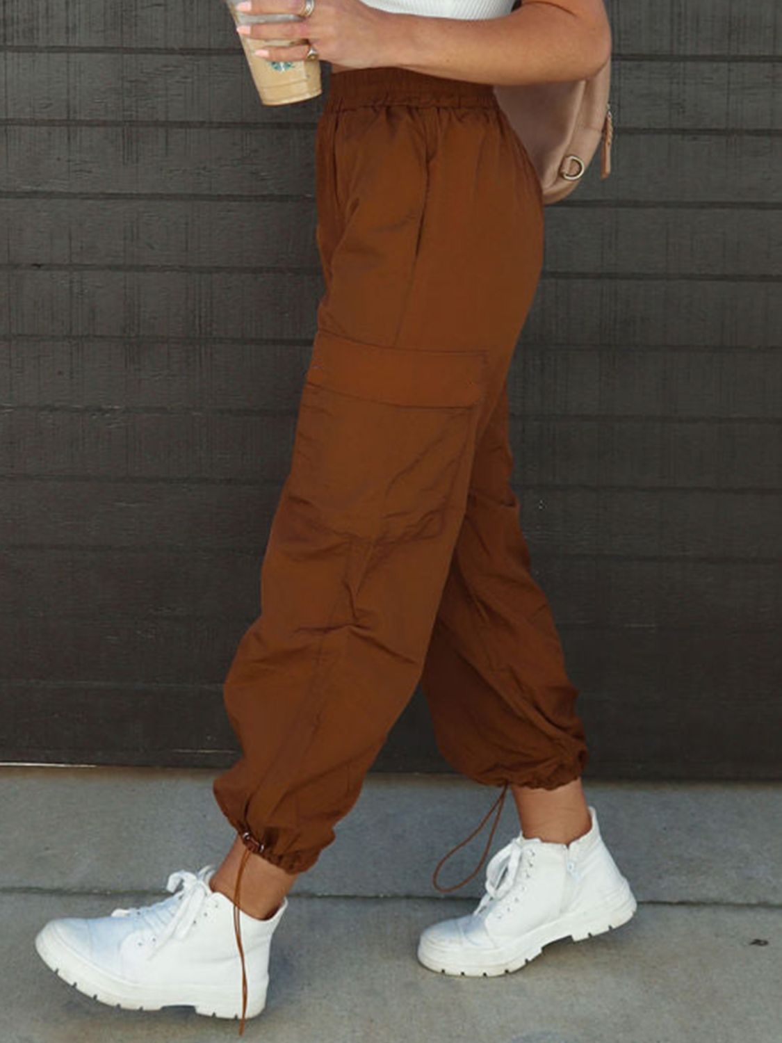 High Waist Drawstring Pants