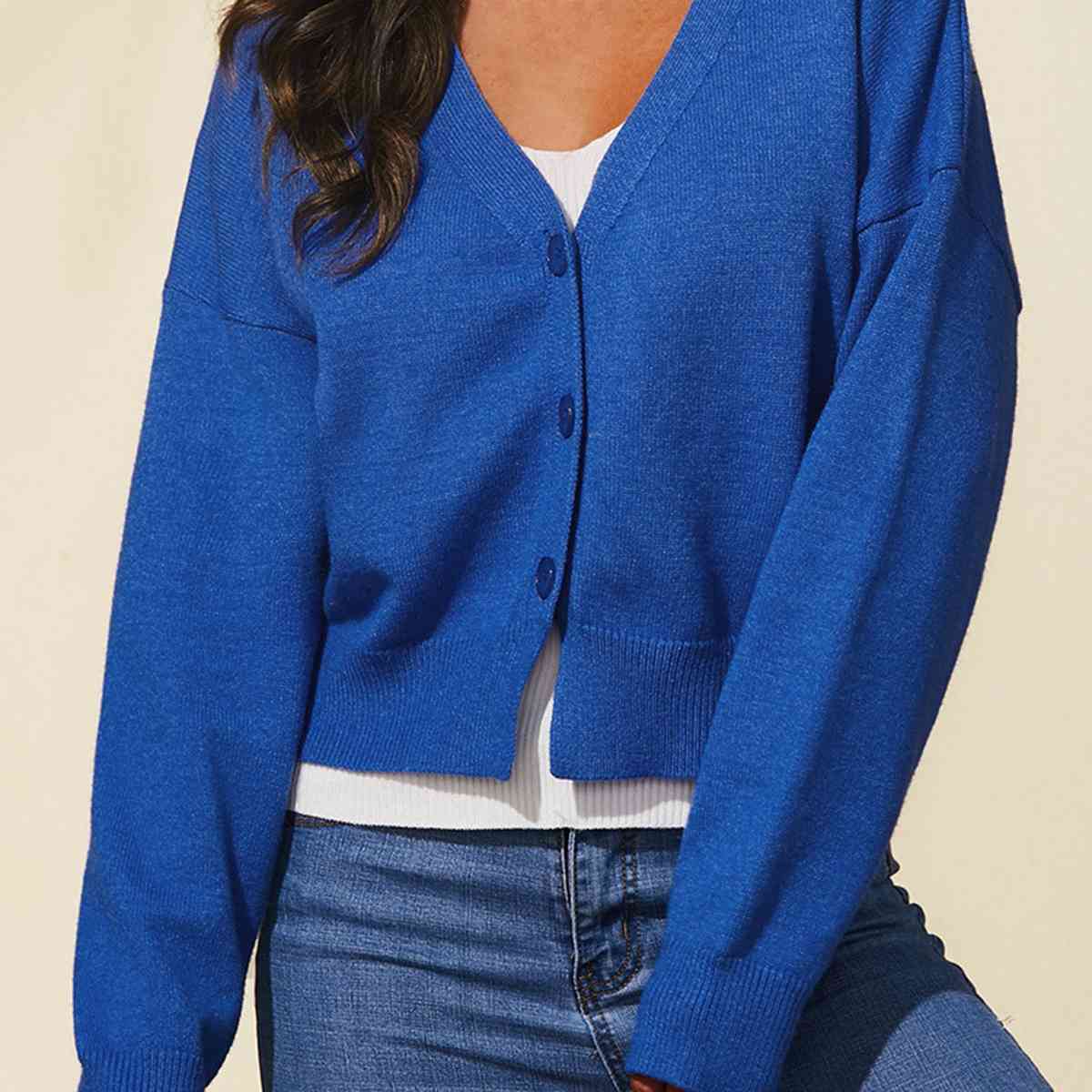 V-Neck Button Up Cardigan