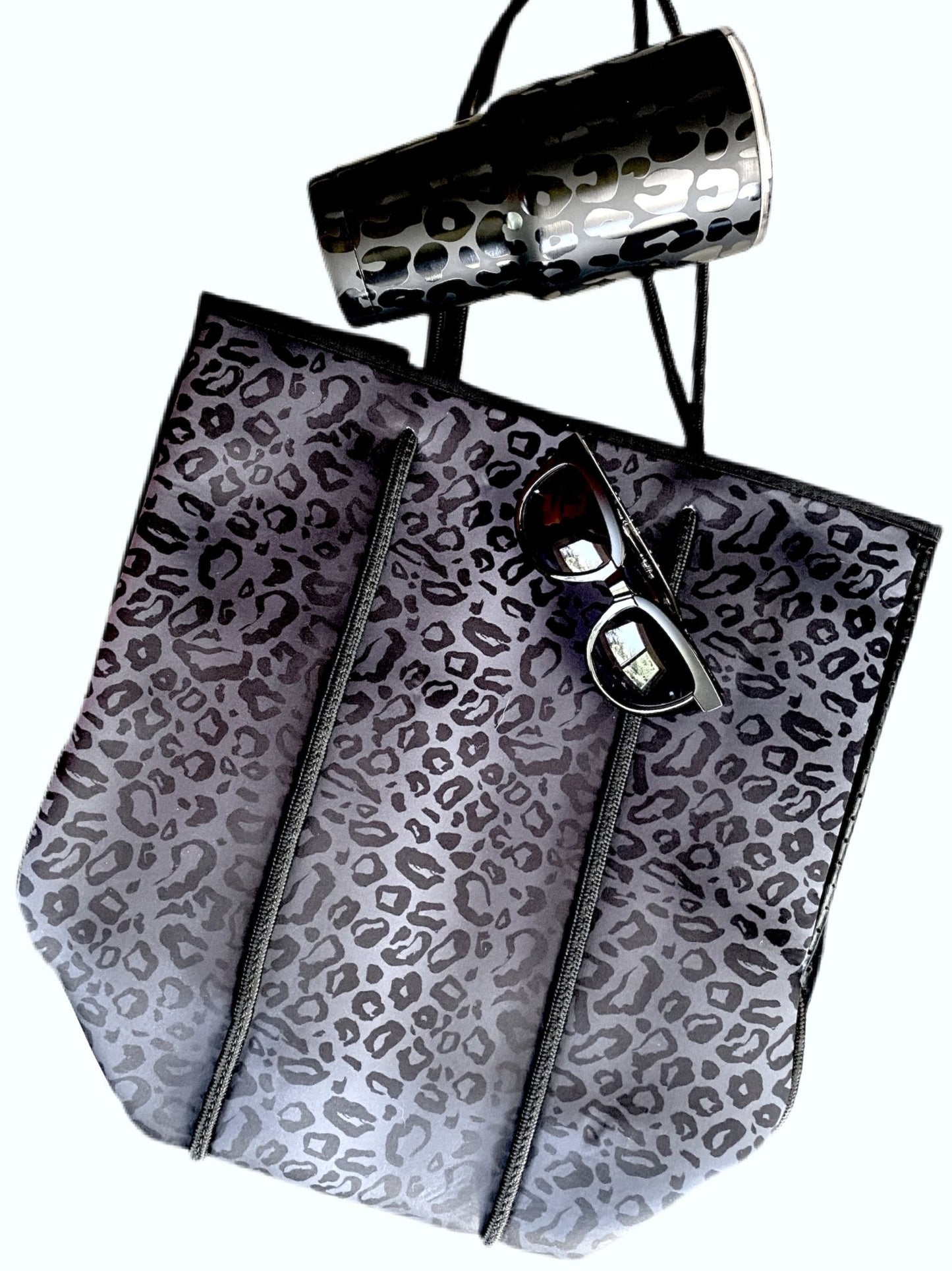 30oz Black Matte Print Tumbler & Tote Set - Quelle's BoutiQue
