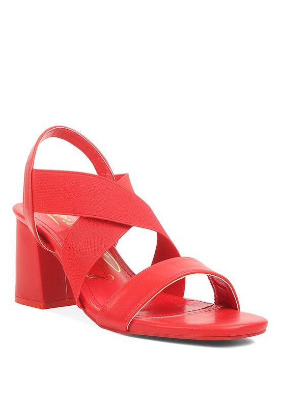 Comfort Strappy Block Heel Sandals - Quelle's BoutiQue