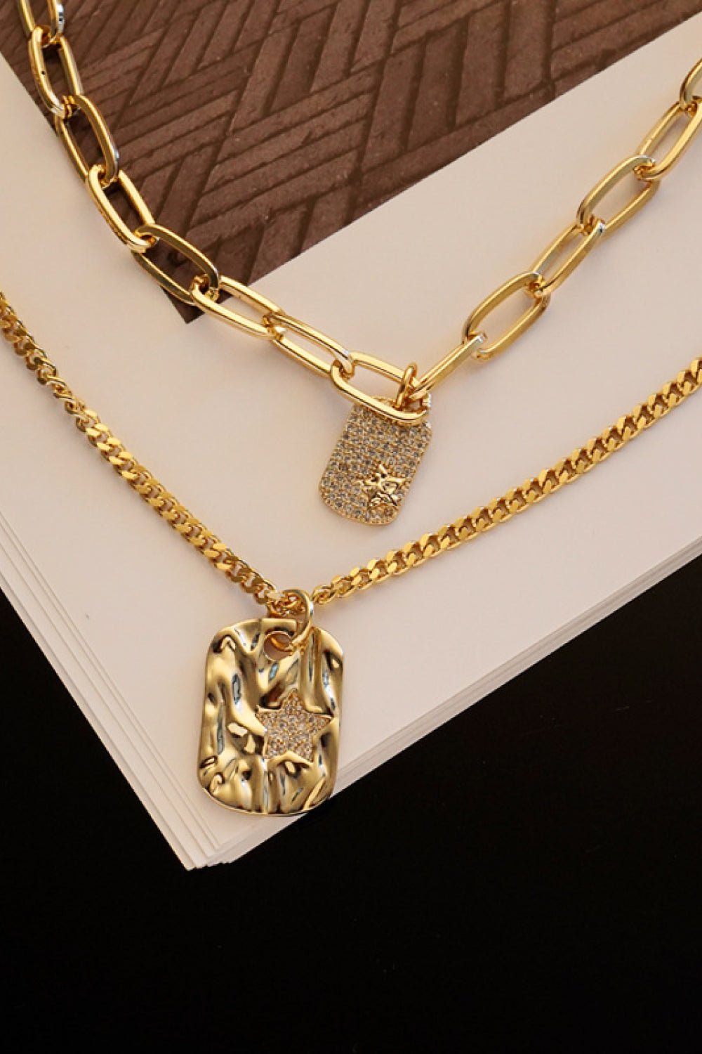 Double Chain Pendant Necklace - Quelle's BoutiQue