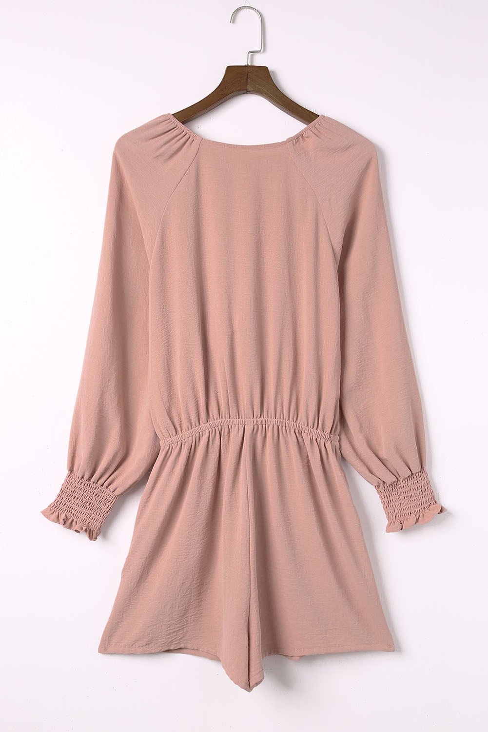 Flounce Sleeve Plunge Neck Romper - Quelle's BoutiQue