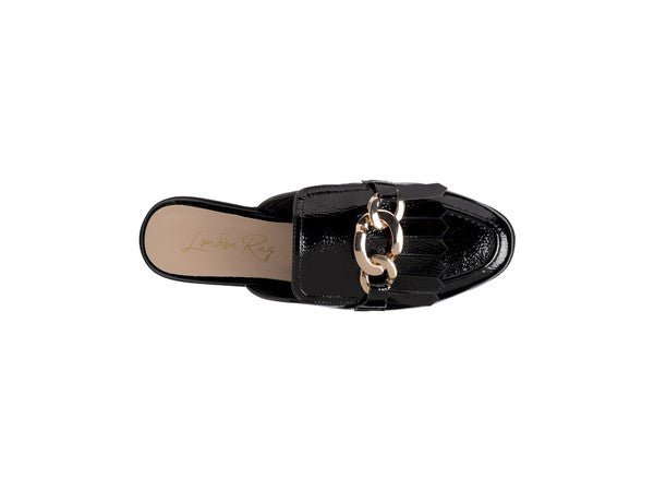 GLADIOLI METAL BUCKLED FRINGE DETAIL MULES - Quelle's BoutiQue