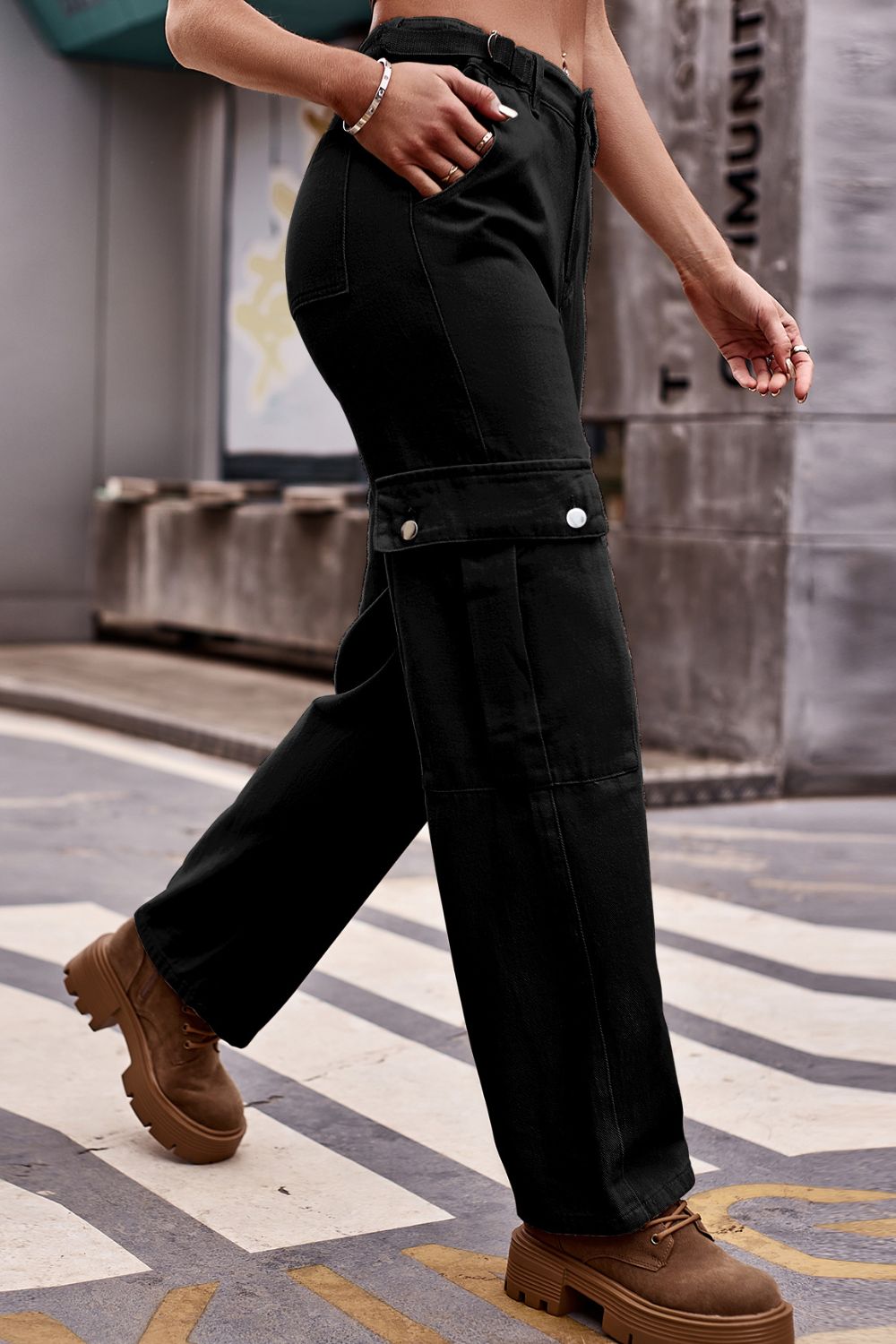Loose Fit Cargo Pants - Quelle's BoutiQue