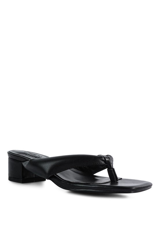 Low Heel Thong Slide Sandals - Quelle's BoutiQue