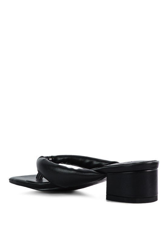 Low Heel Thong Slide Sandals - Quelle's BoutiQue