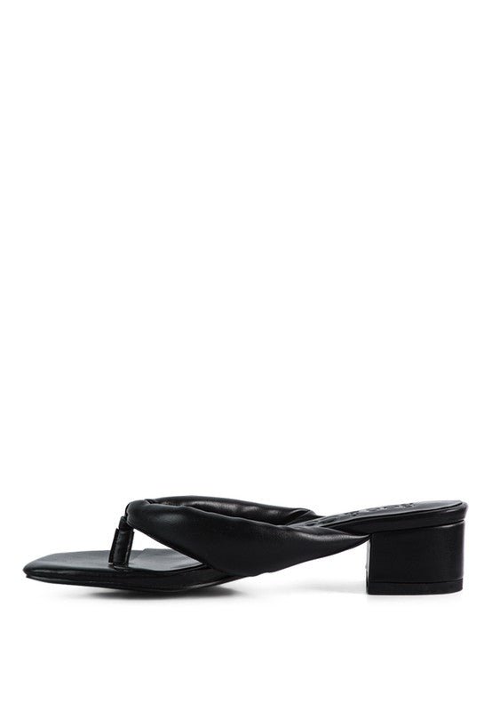 Low Heel Thong Slide Sandals - Quelle's BoutiQue