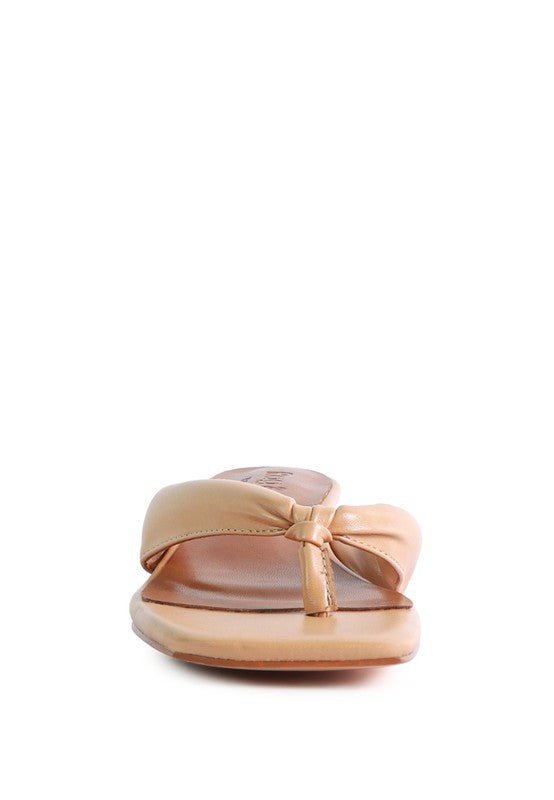 Low Heel Thong Slide Sandals - Quelle's BoutiQue