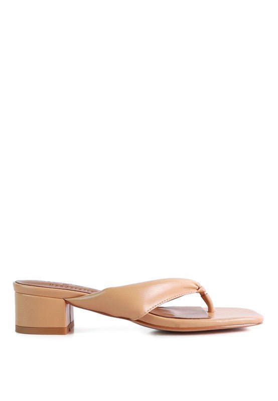 Low Heel Thong Slide Sandals - Quelle's BoutiQue
