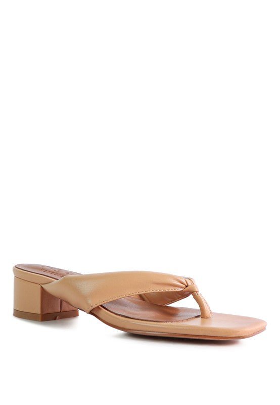 Low Heel Thong Slide Sandals - Quelle's BoutiQue