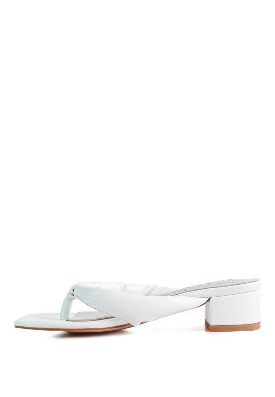 Low Heel Thong Slide Sandals - Quelle's BoutiQue