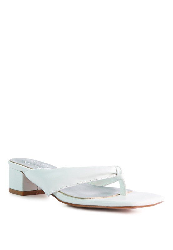 Low Heel Thong Slide Sandals - Quelle's BoutiQue