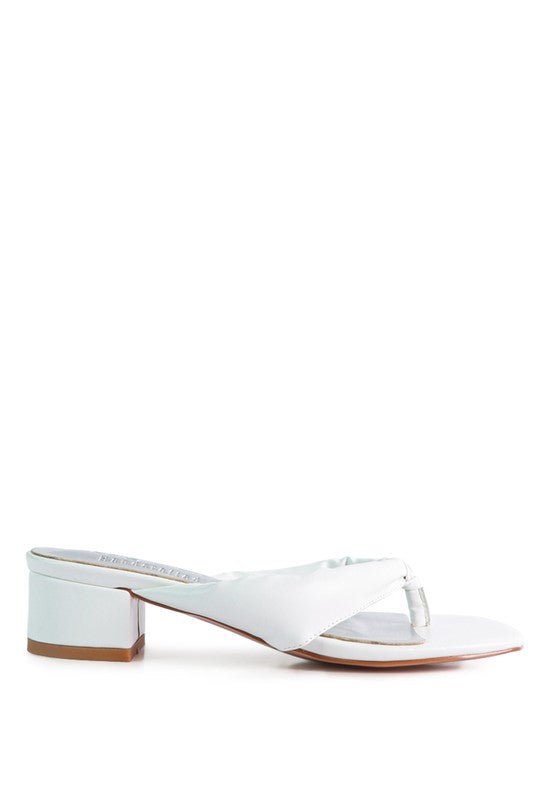 Low Heel Thong Slide Sandals - Quelle's BoutiQue