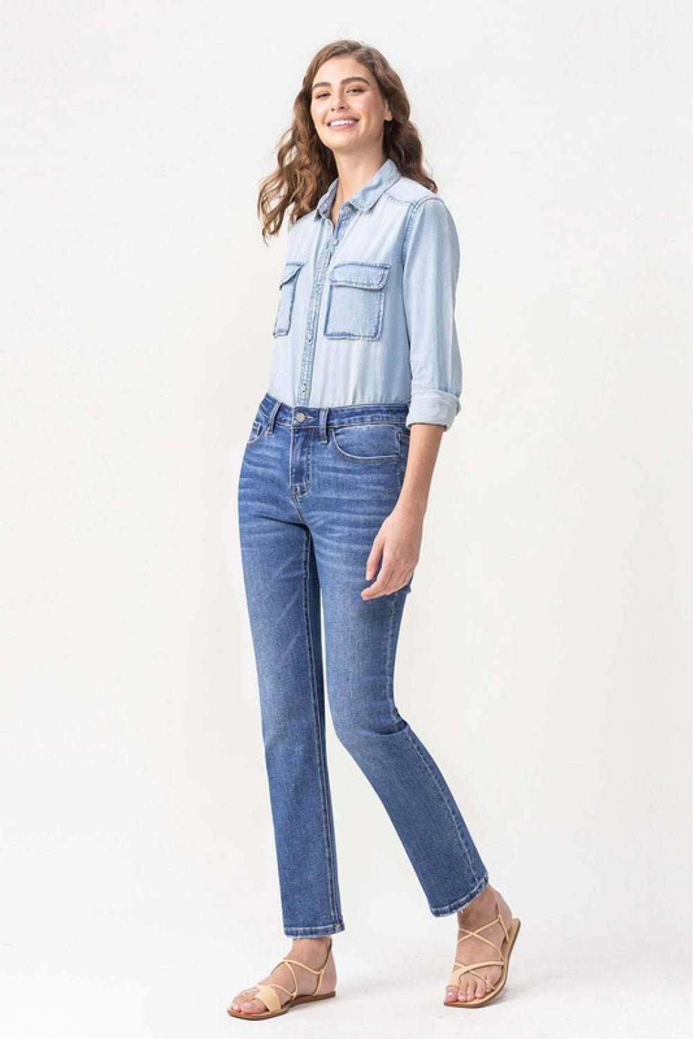 Midrise Slim Ankle Straight Jeans - Quelle's BoutiQue