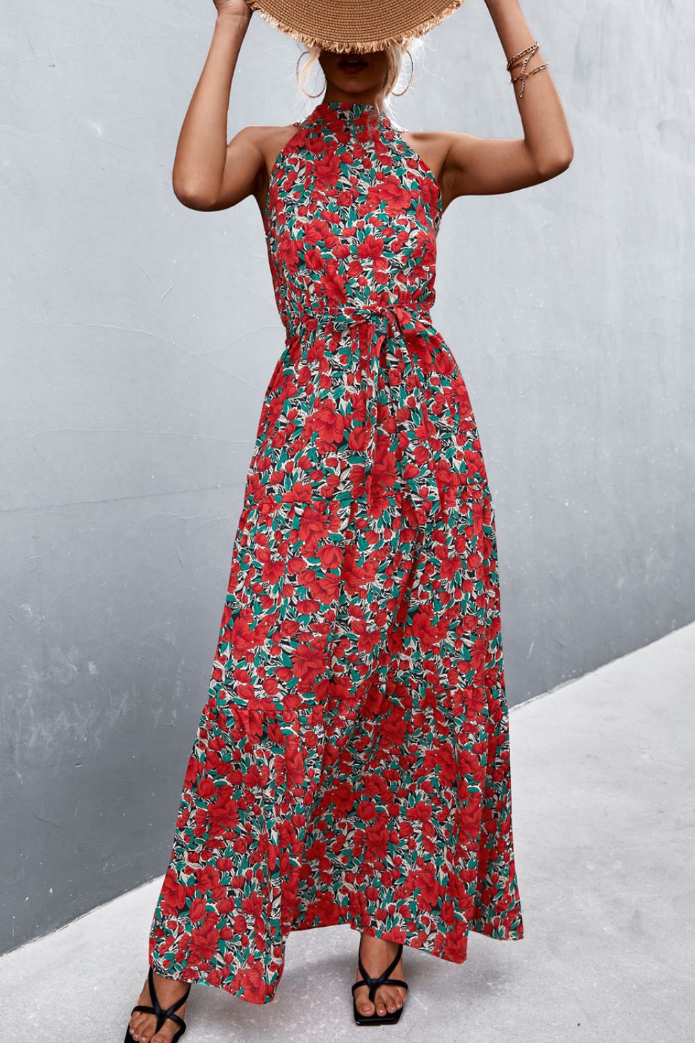 Printed Sleeveless Maxi Dress - Quelle's BoutiQue