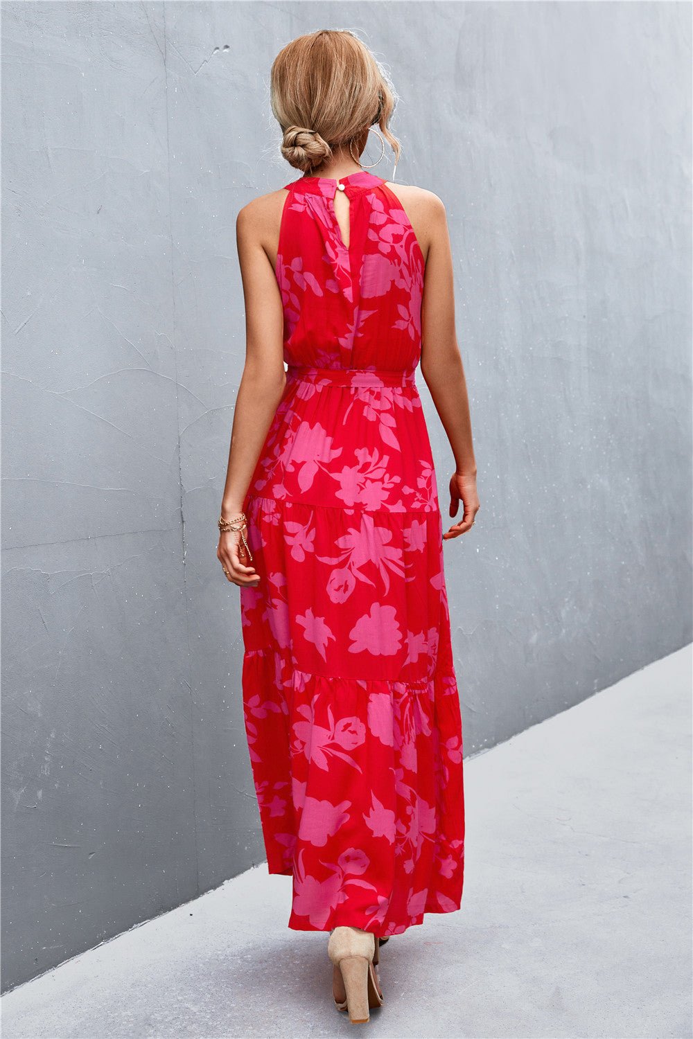 Printed Sleeveless Maxi Dress - Quelle's BoutiQue