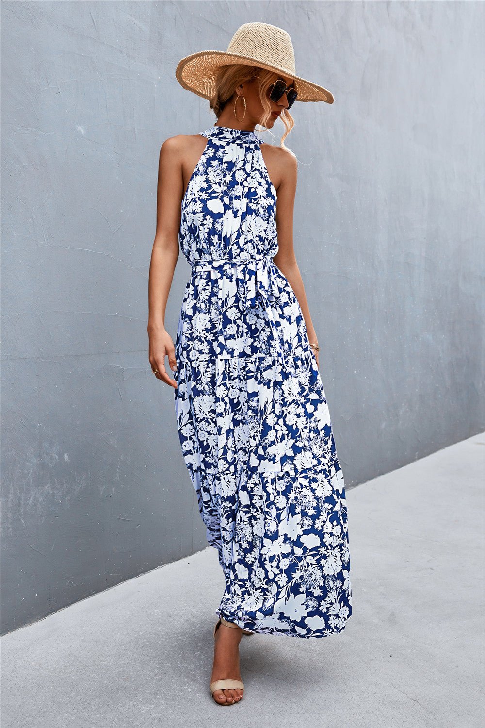 Printed Sleeveless Maxi Dress - Quelle's BoutiQue