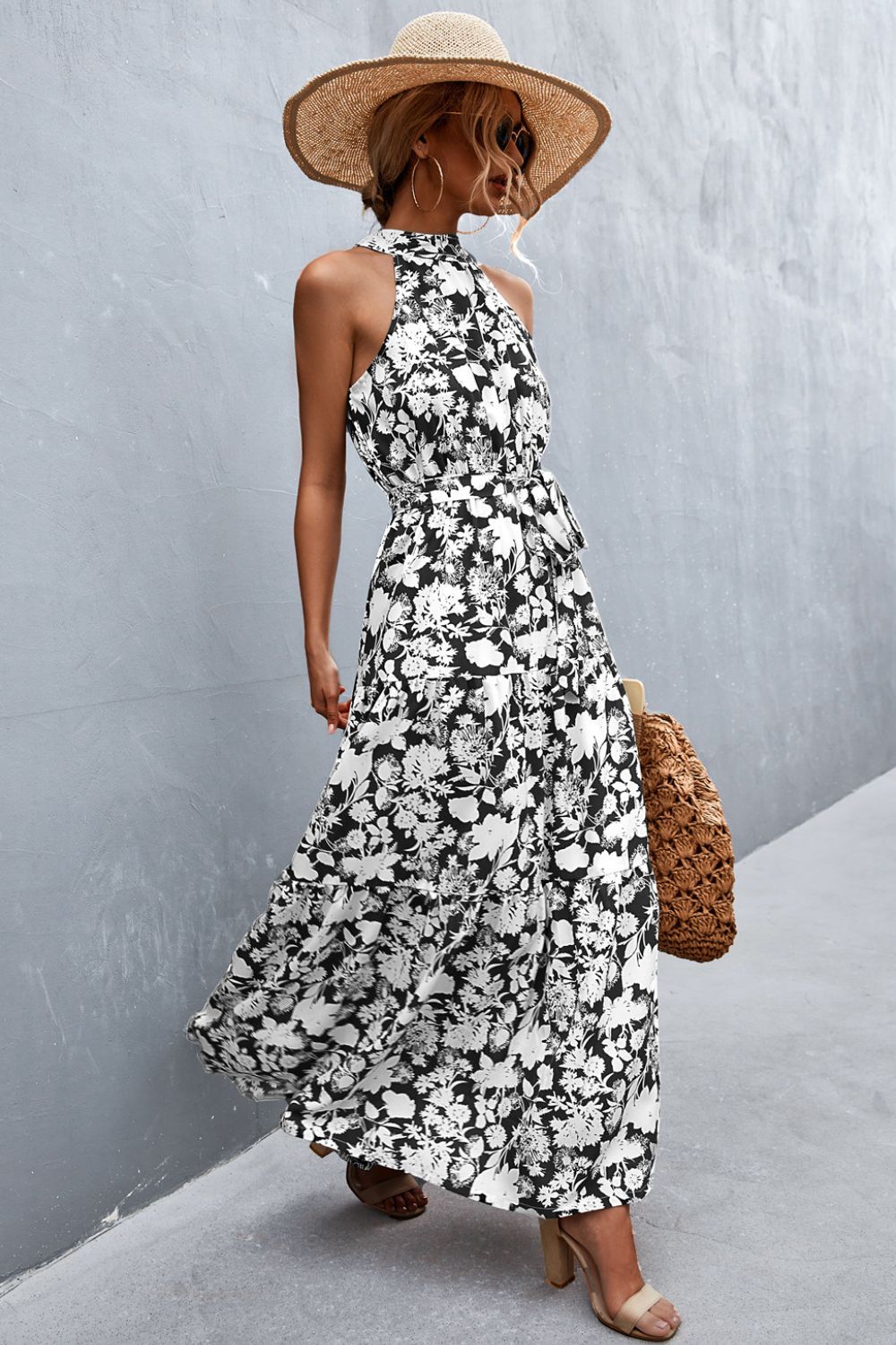 Printed Sleeveless Maxi Dress - Quelle's BoutiQue