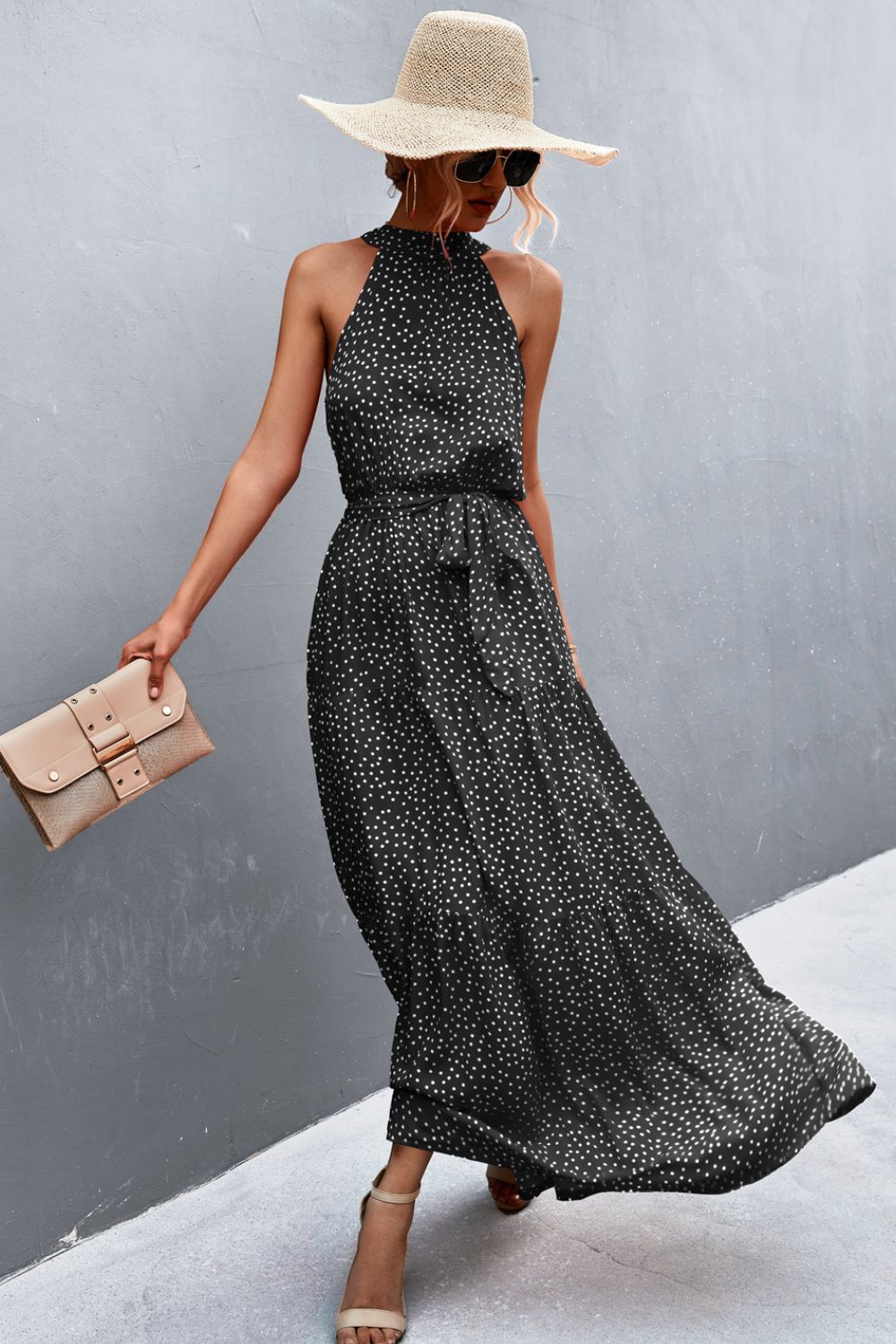 Printed Sleeveless Maxi Dress - Quelle's BoutiQue