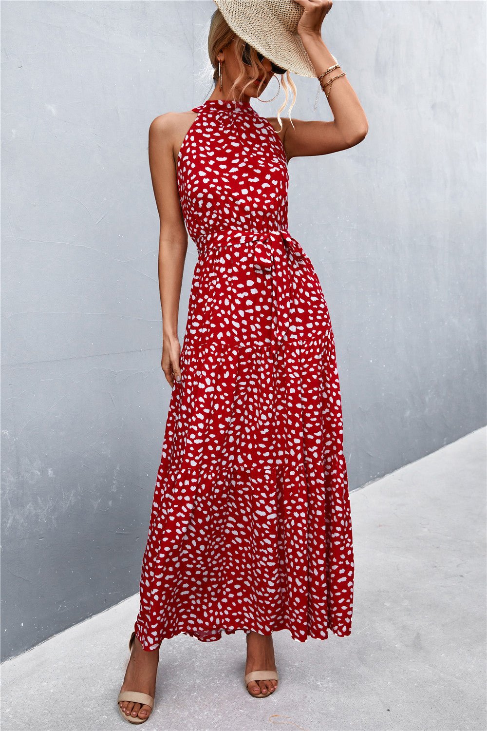 Printed Sleeveless Maxi Dress - Quelle's BoutiQue