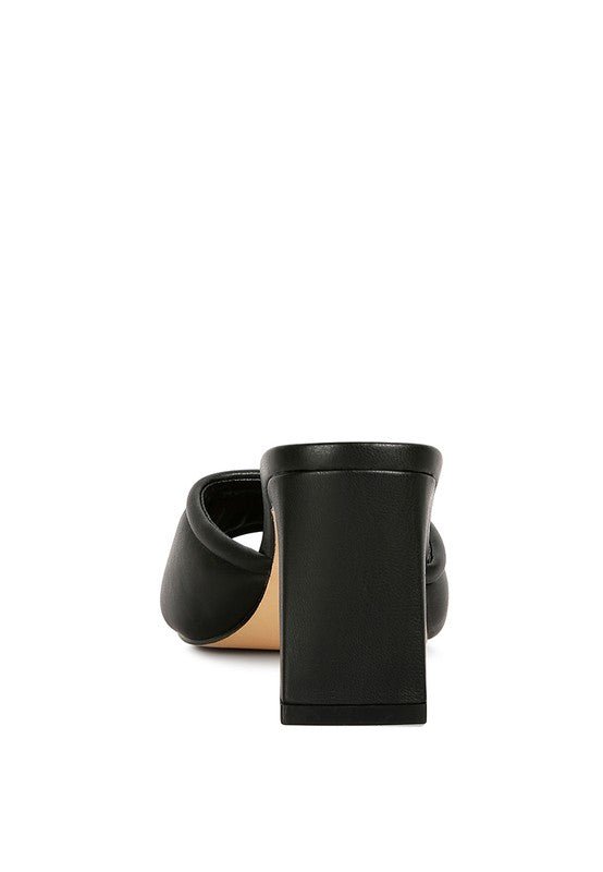 Quilted Block Heeled Sandals - Quelle's BoutiQue