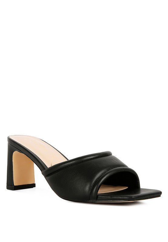 Quilted Block Heeled Sandals - Quelle's BoutiQue