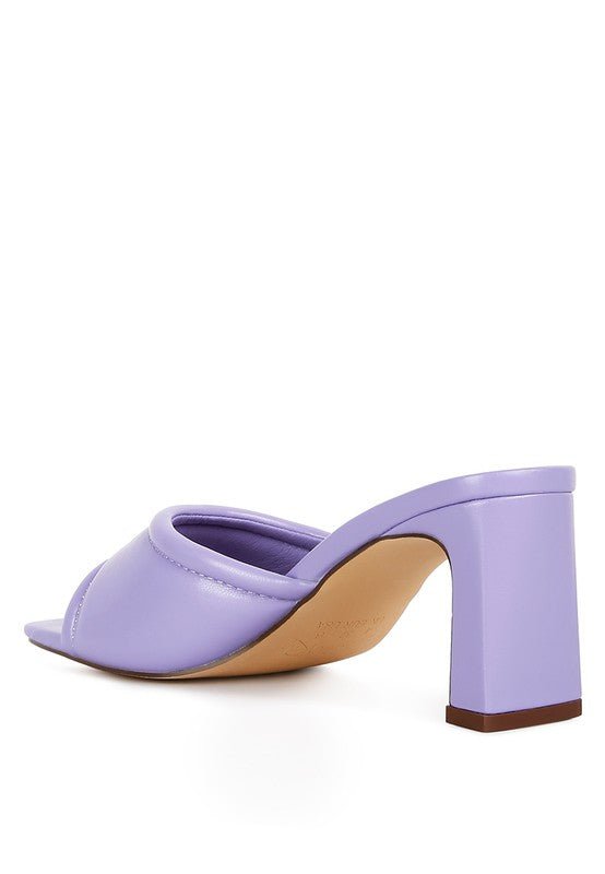 Quilted Block Heeled Sandals - Quelle's BoutiQue