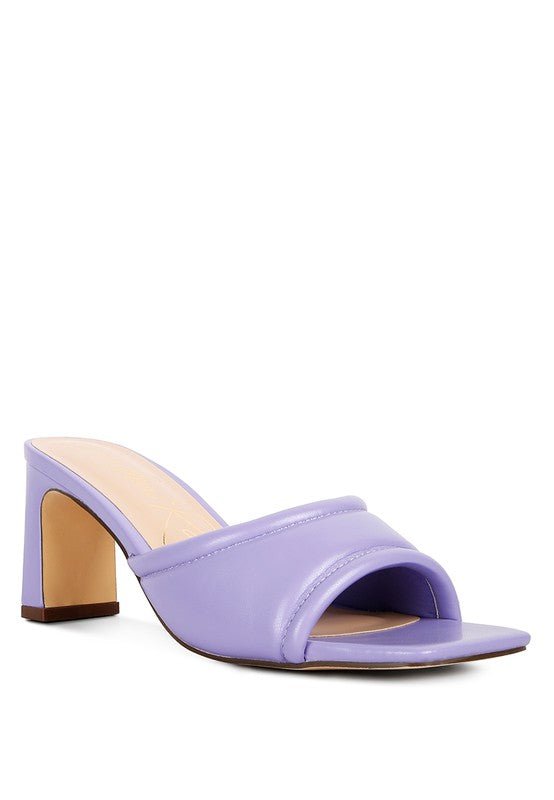 Quilted Block Heeled Sandals - Quelle's BoutiQue