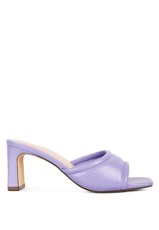 Quilted Block Heeled Sandals - Quelle's BoutiQue