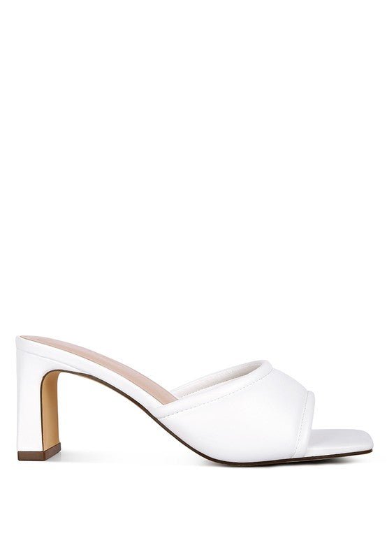 Quilted Block Heeled Sandals - Quelle's BoutiQue