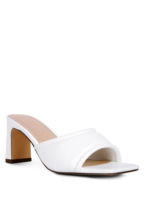 Quilted Block Heeled Sandals - Quelle's BoutiQue