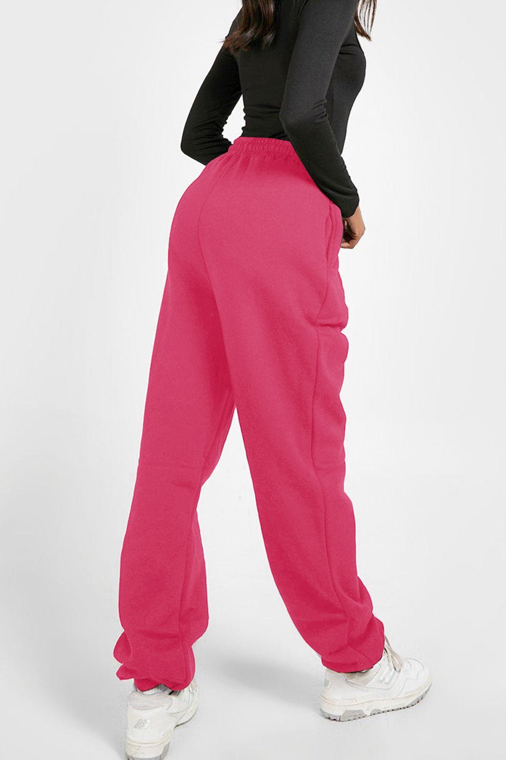 Rose Pink Butterfly Graphic Joggers - Quelle's BoutiQue
