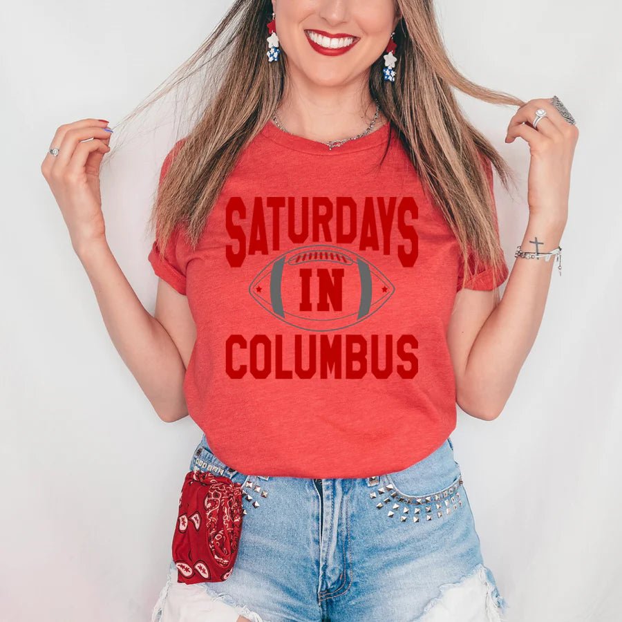 Saturday in Columbus Spirit Tee - Quelle's BoutiQue