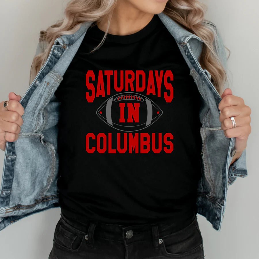 Saturday in Columbus Spirit Tee - Quelle's BoutiQue