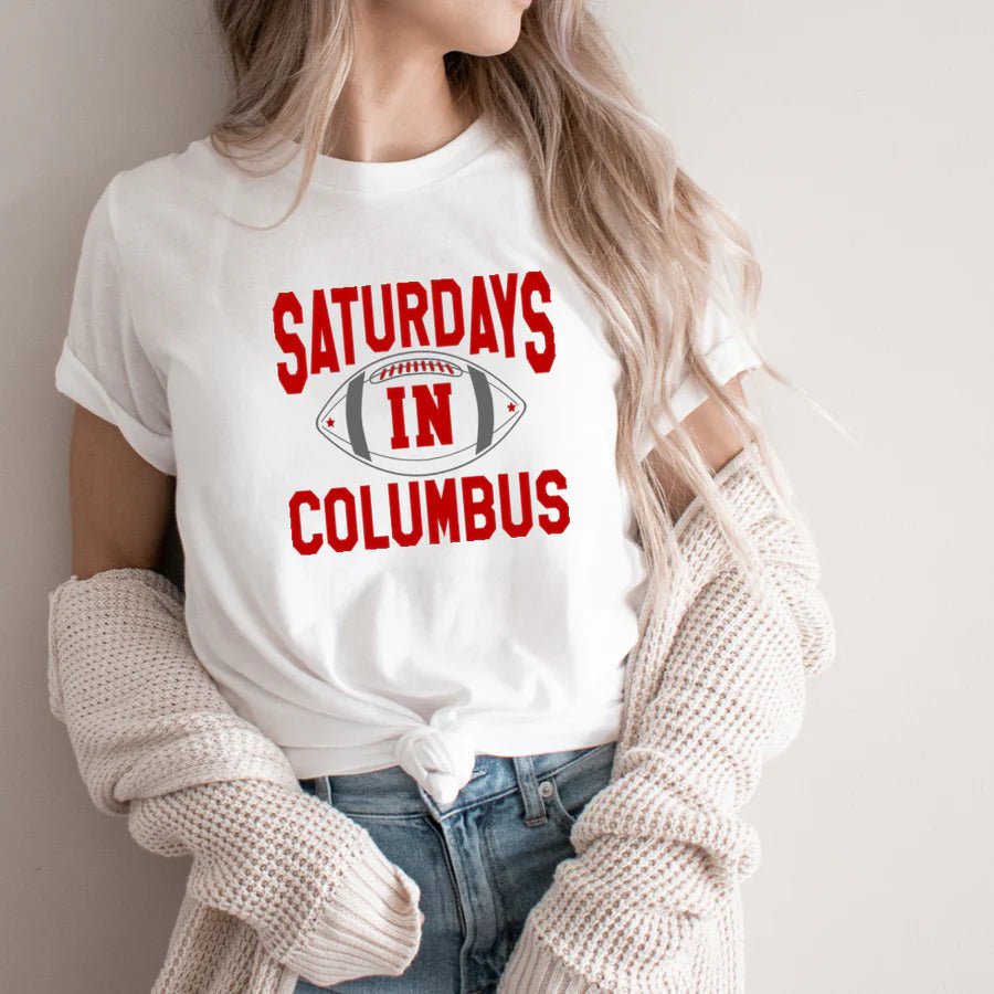Saturday in Columbus Spirit Tee - Quelle's BoutiQue