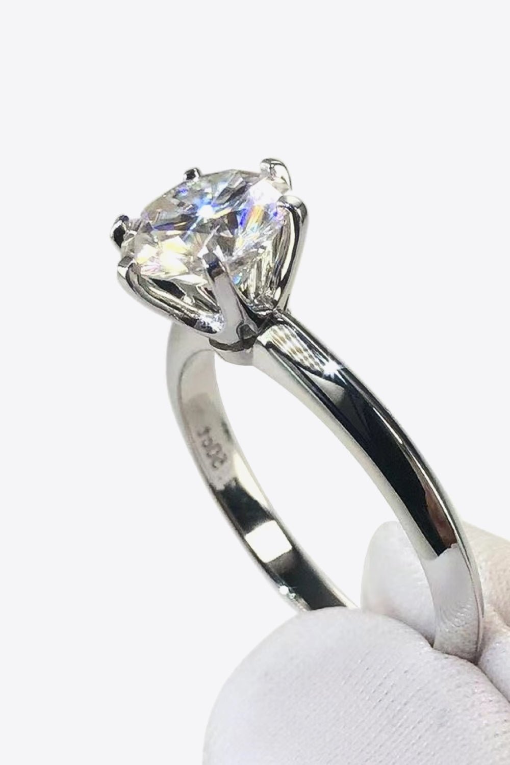 Sterling Silver 3 Carat Moissanite Ring - Quelle's BoutiQue