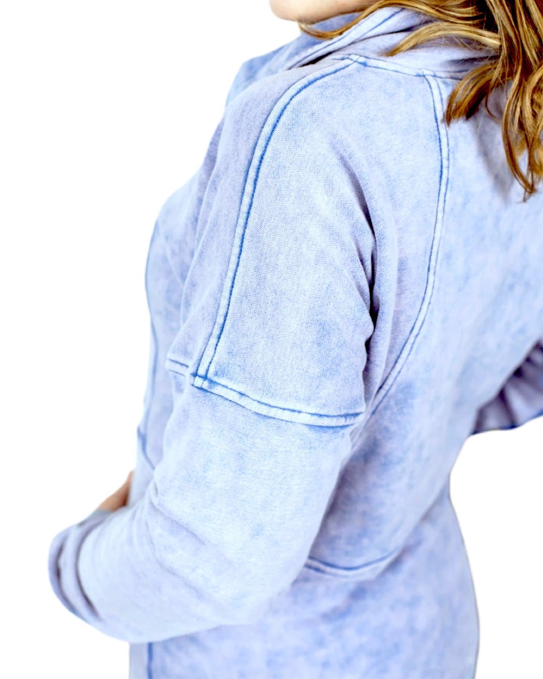 Vintage Wash Half Zip Pullover - Quelle's BoutiQue