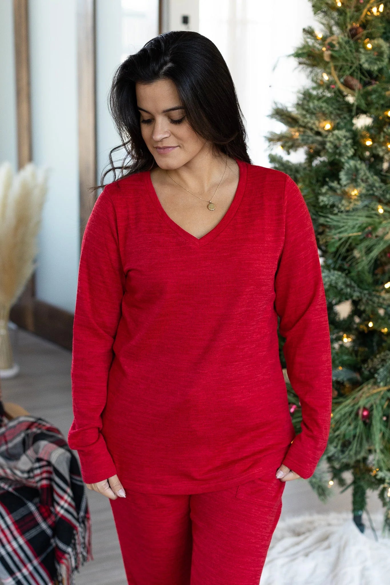 Cozy V-Neck Top & Jogger Set